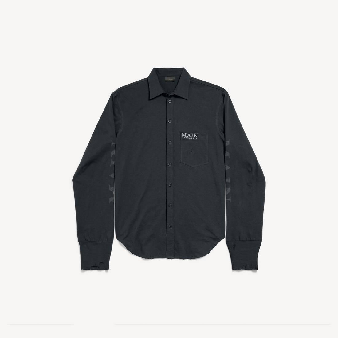 Herrars huvudpersonens konstverk T-shirt med ärmar i svart
