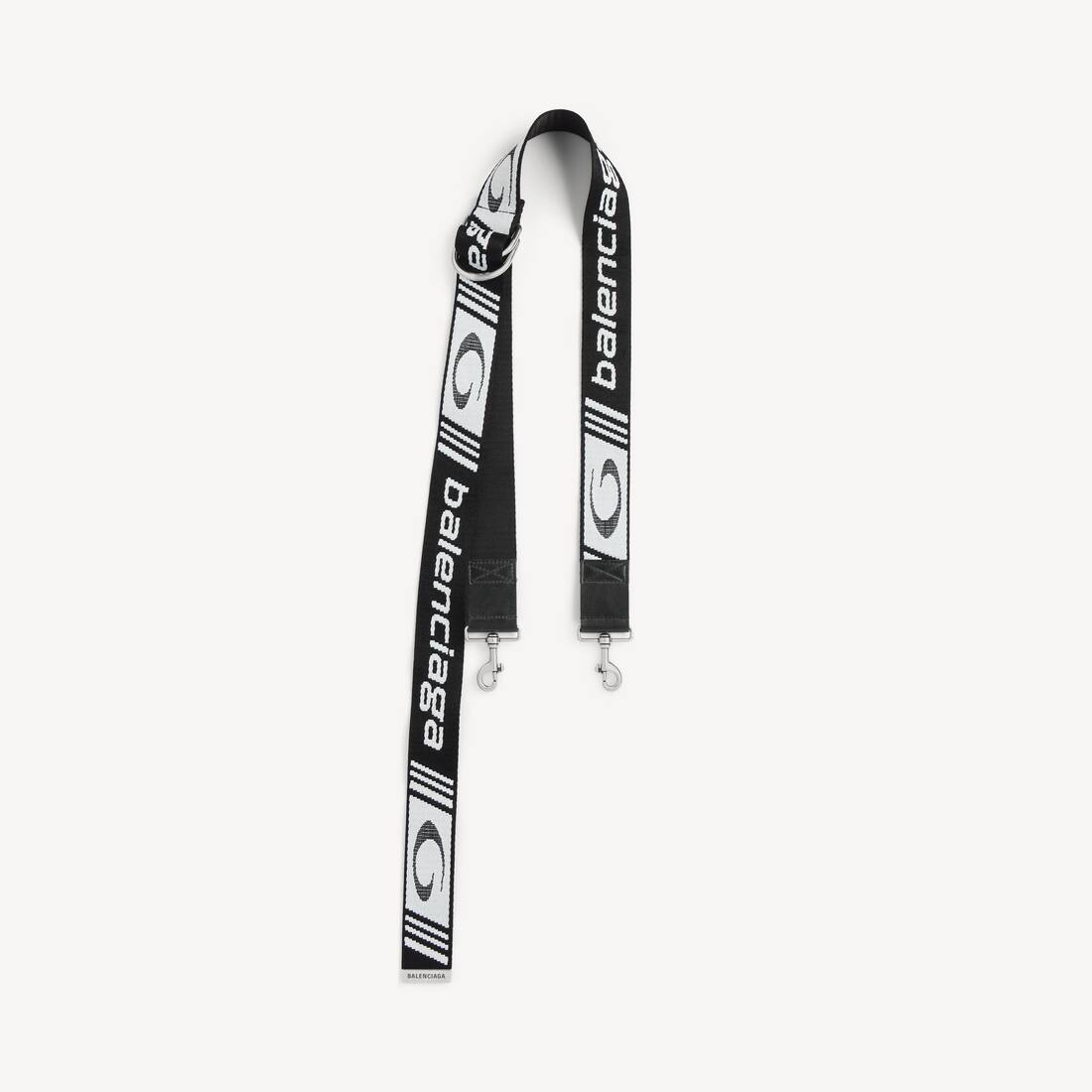 Herrars D-ring armband i svart/vitt