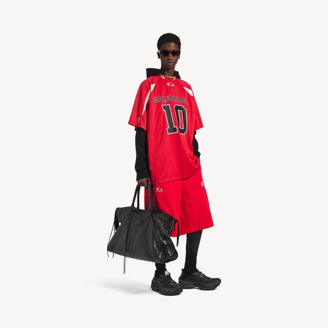 Herrar Balenciaga | NBA-samarbete Oversized-T-shirt i rött