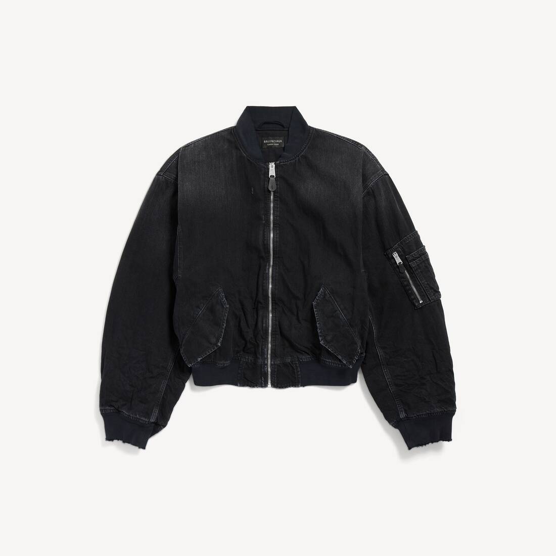 Herrars standard denim bomber i svart