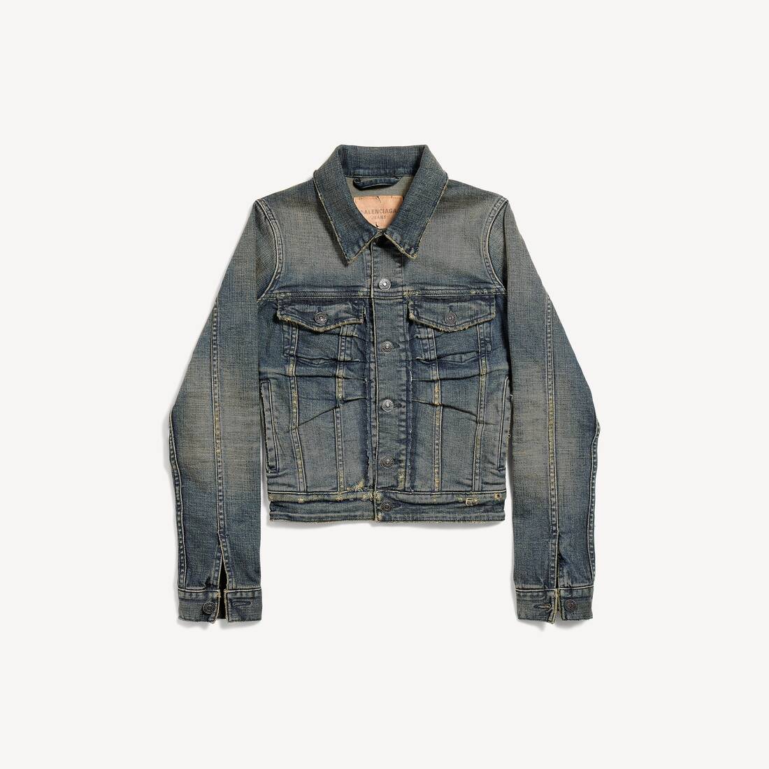 Dames ruchad denimjacka i blått