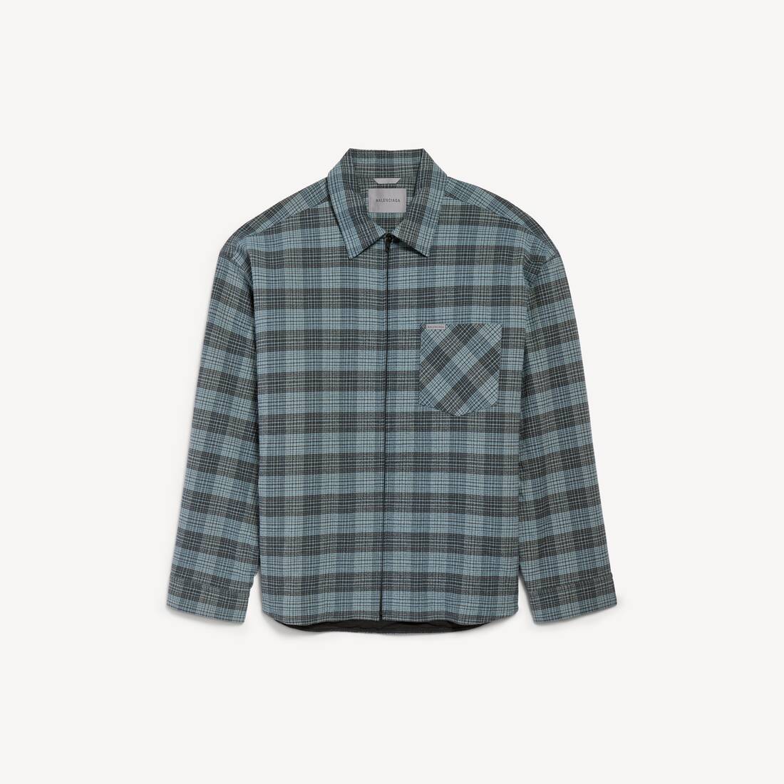 Mans uppaddad overshirt i blått