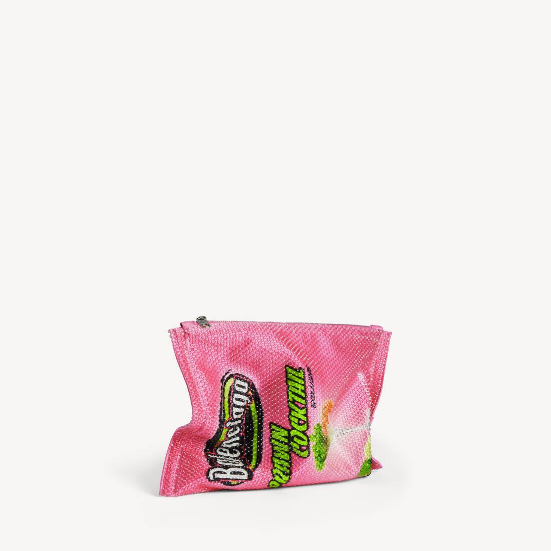 Herrars chipspåse liten med strass i rosa