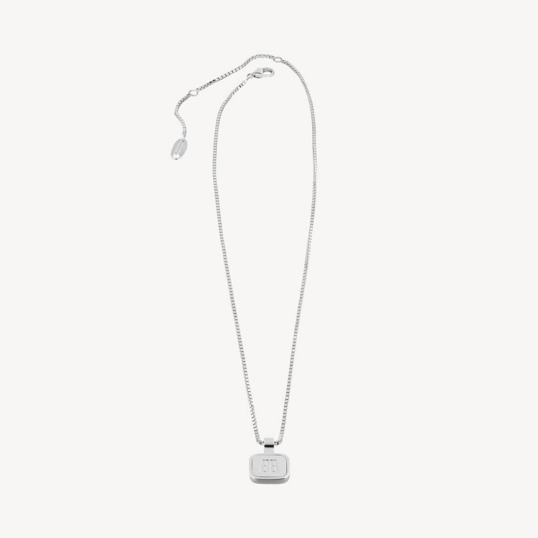 Nano Square längre halsband i silver