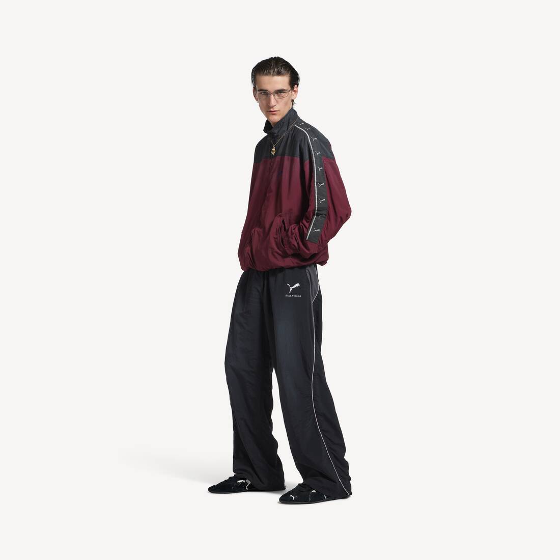 Balenciaga I Puma-tröjorjacka i burgund