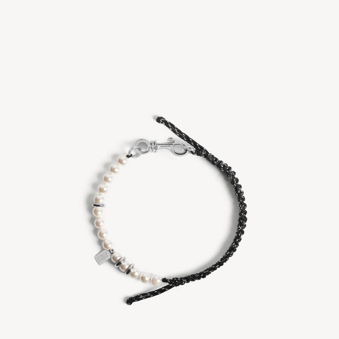 Malibu Pearlarmband/halsband i svart/vitt/glänande silver