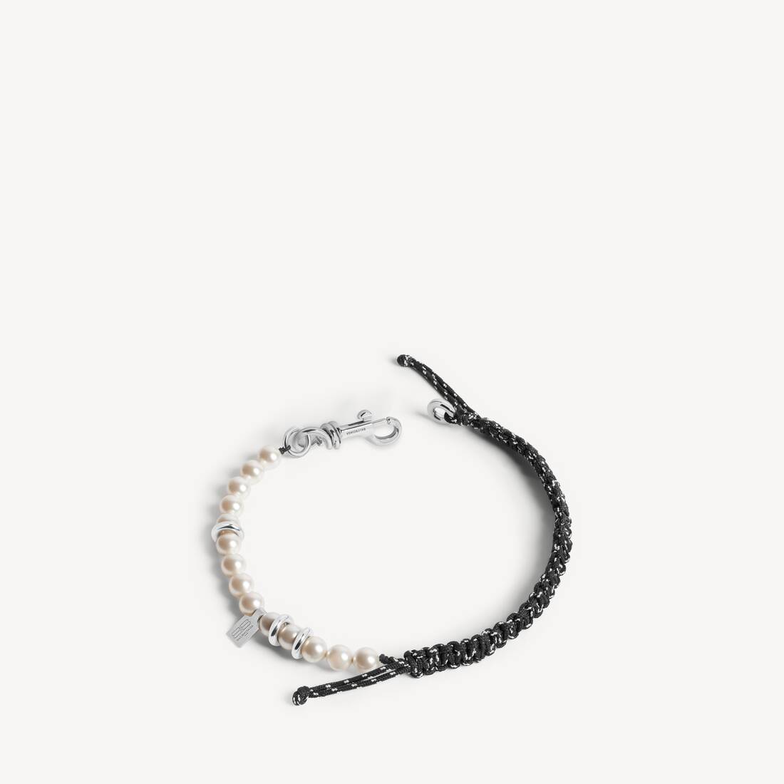 Malibu Pearlarmband/halsband i svart/vitt/glänande silver