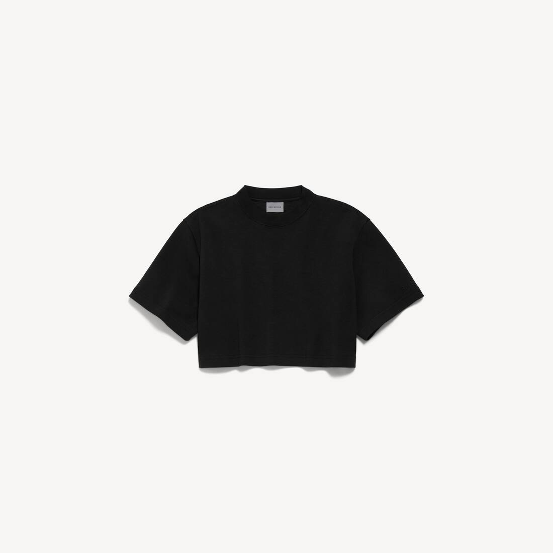 Damkort T-shirt i svart