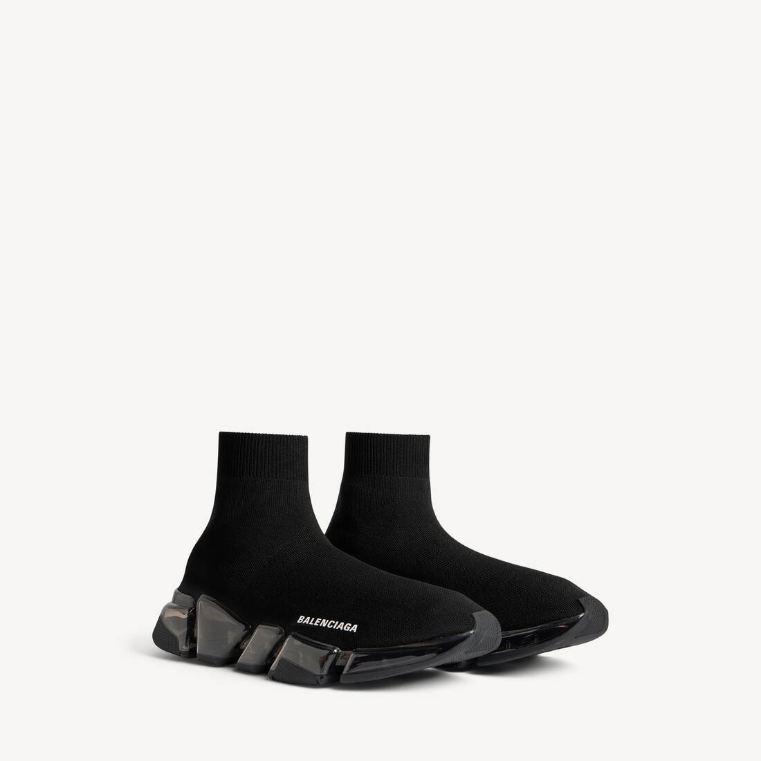 Damsk Speed 2.0 Full Clear Sole återvunnen strumpa-sneaker i svart