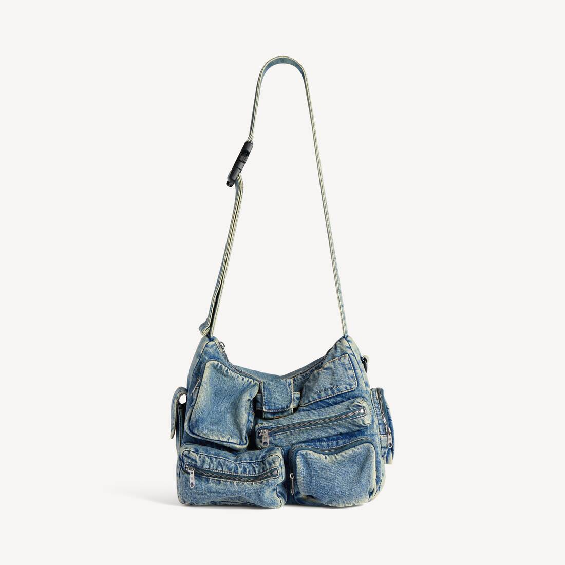 Herrars Superbusy-messengerbag i vintageblå