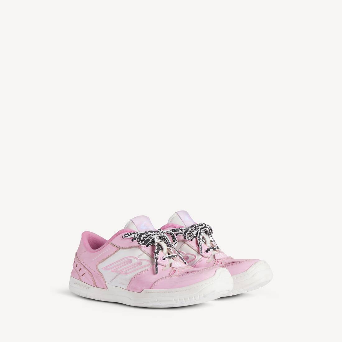 Damers Hamptons Medium Sliten Loafer i rosa/vit