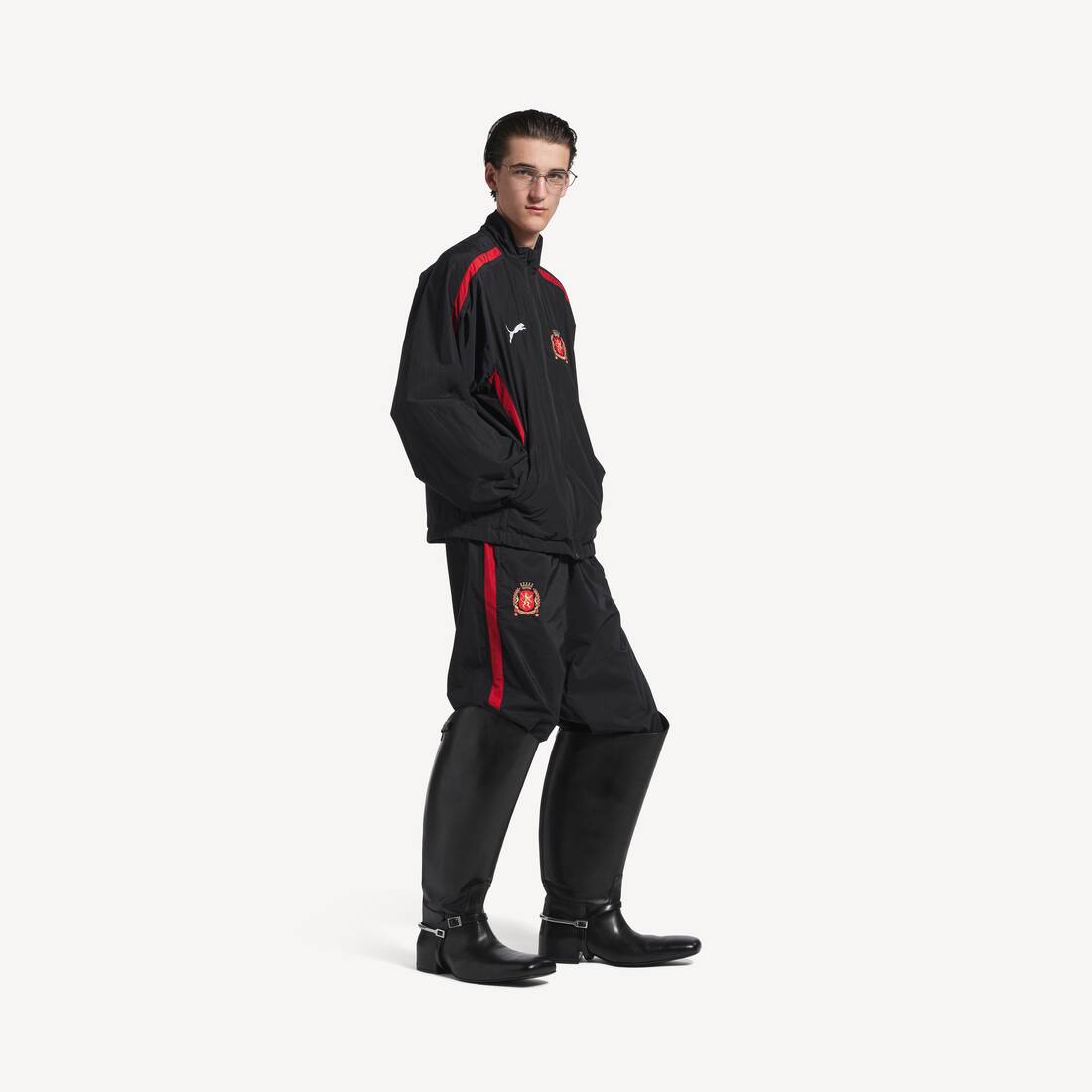 Balenciaga I Puma Stora Tröjor i Svart/Rött