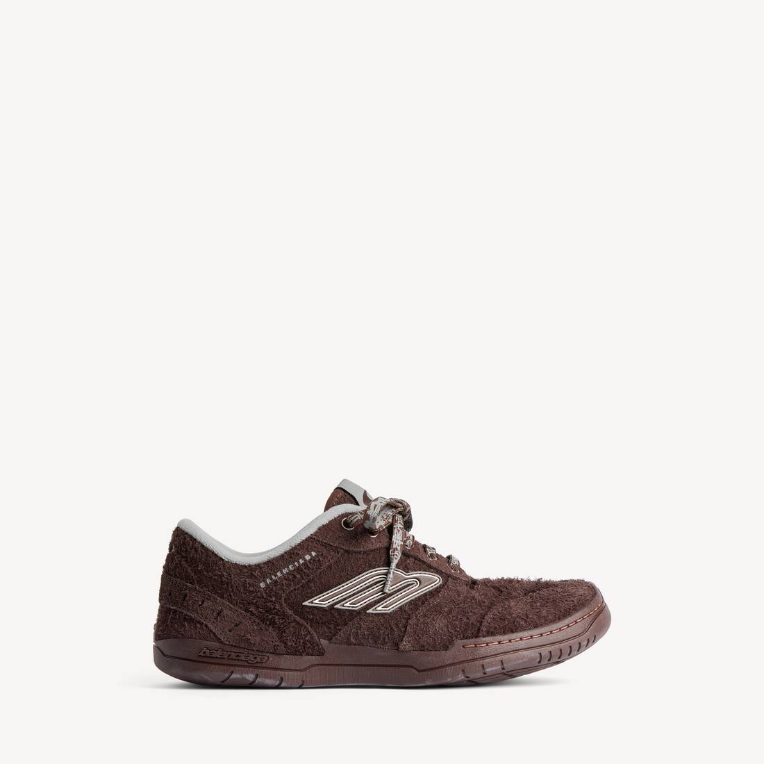 Herrarnas Hamptons Suede Sneaker i mörkbrun/grå