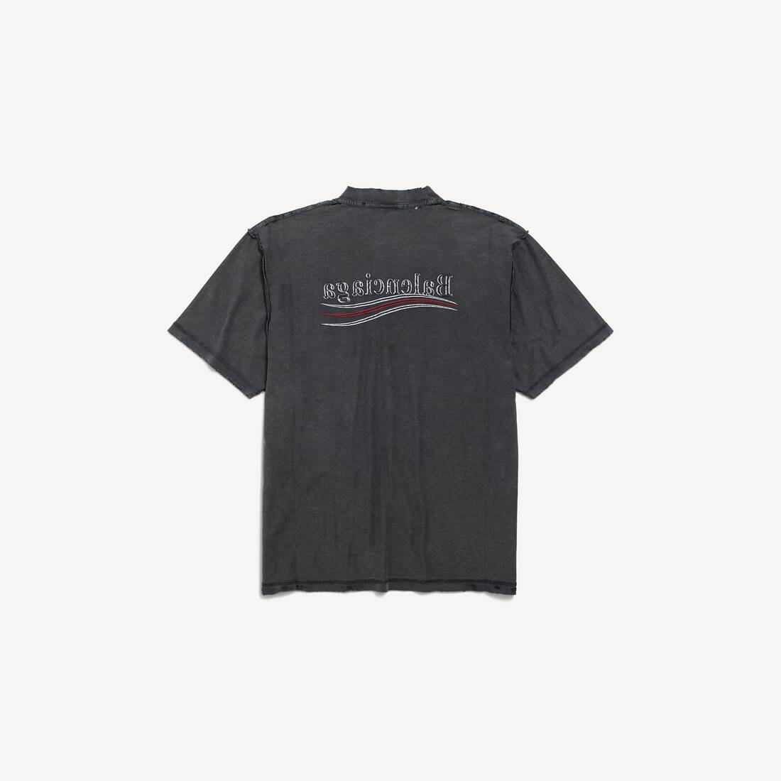 Politisk kampanj Inuti-ut T-shirt Stor stil i släckt svart