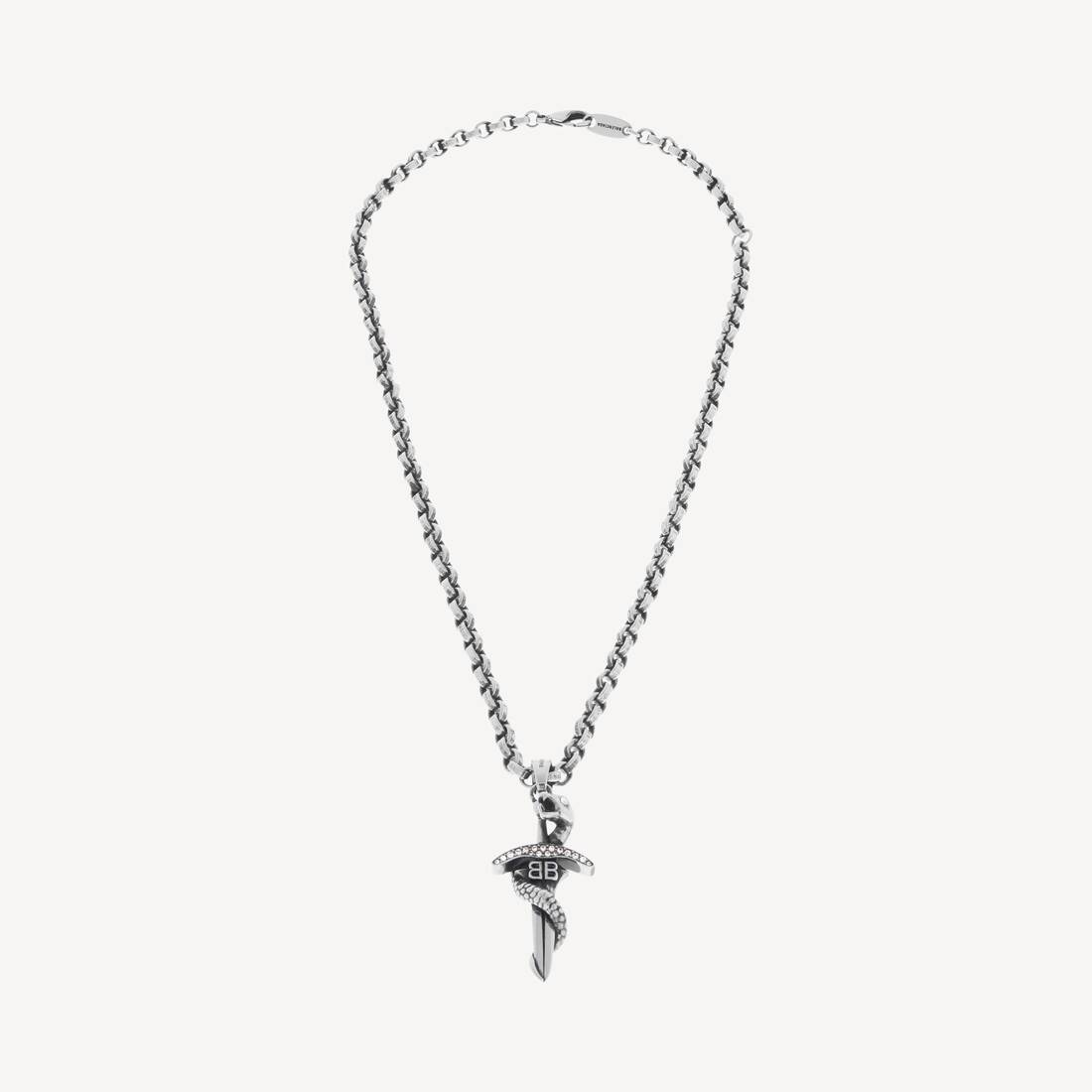 Gothisk ormguld halsband i antiquerat silver