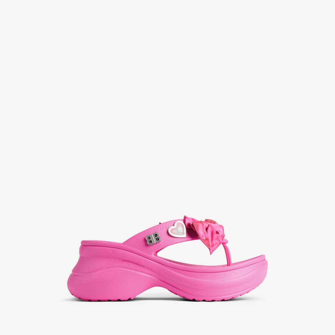 Kvinnas Crocs™ Thong Jibbitz™ i glansrosa