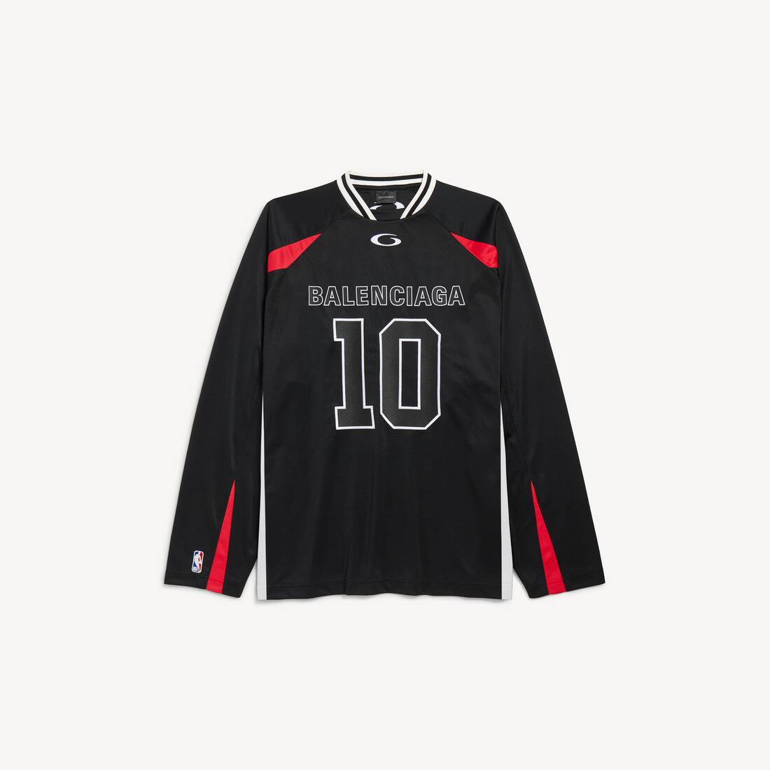 Herrars Balenciaga | NBA-samarbete Oversized långärms T-shirt i svart/multifärgat