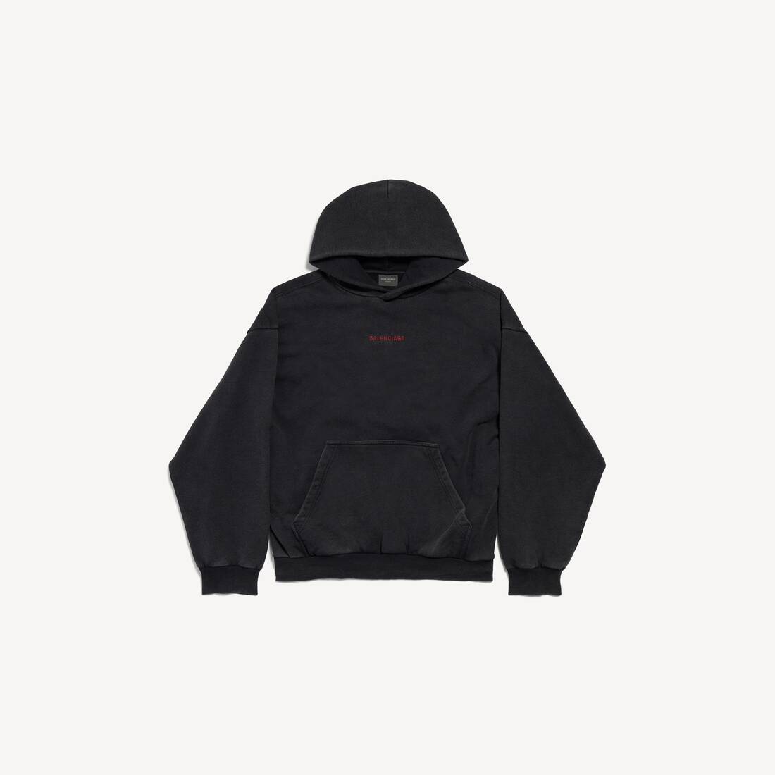 Herrars Balenciaga baktröja medium fit i släckt svart/rött