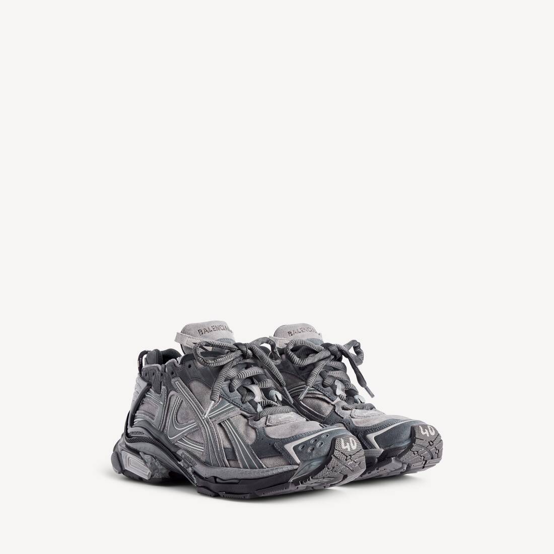 Herrars löpande sneakers i grå