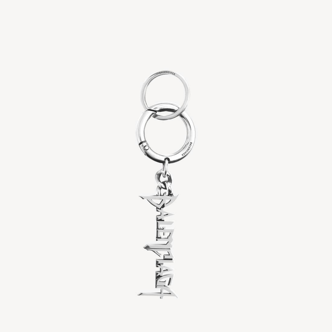 Typo-metallnyckelring i silver