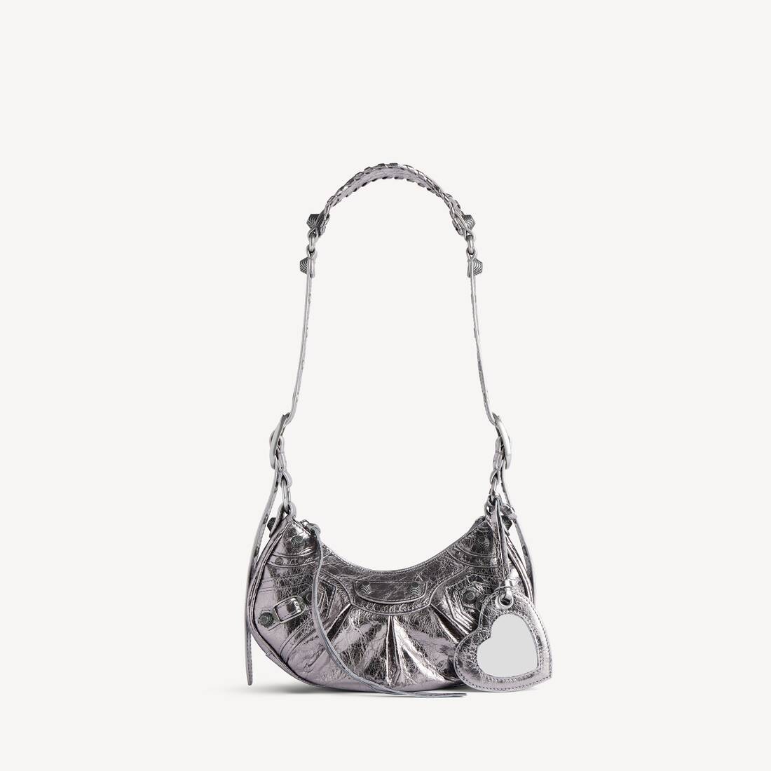 Kvinnas Le Cagole-axelbag Xs i silver