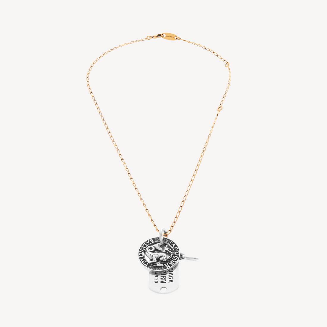 Horoskop-Kapricorn-halsband i guld/silver