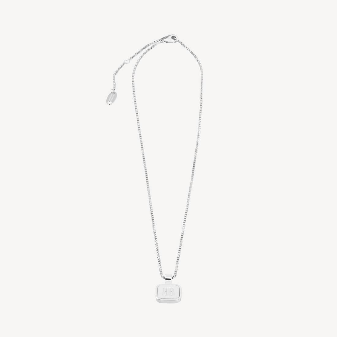 Nano Square längre halsband i silver