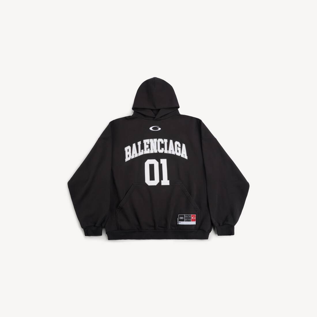 Herrar Basketbollsserien - Hoodie stor passform i svart