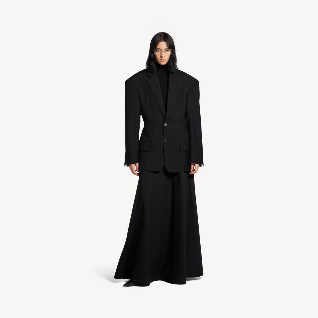 Damas hourglass jacka oversized i svart