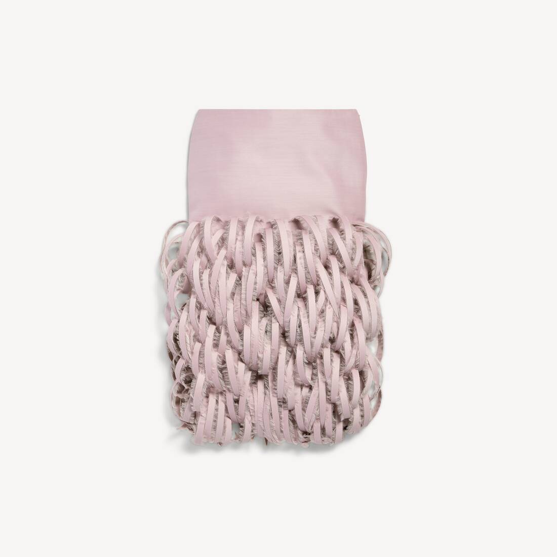 Damers fluffiga fjädrar penna-skjorta i dammigt rosa