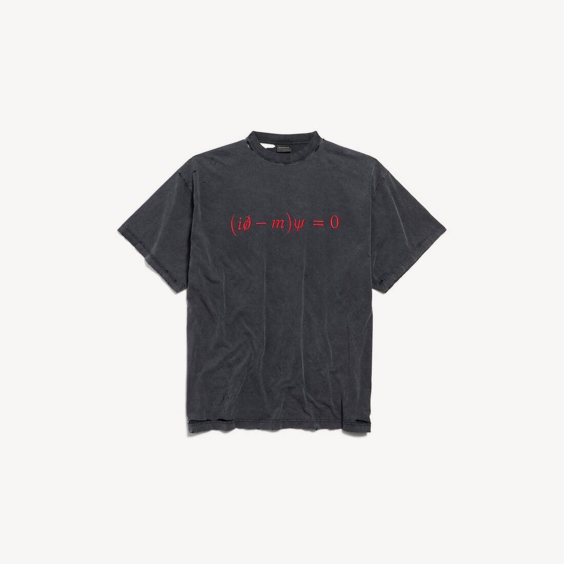Herrarnas Diracs ekvation oversized T-shirt i tvättat svart/rött