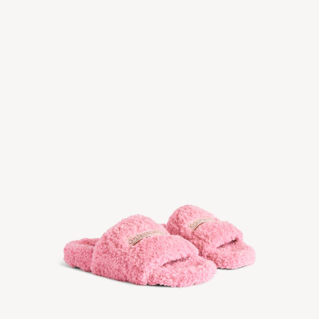 Kvinnors fjädriga öppna mule i sött rosa