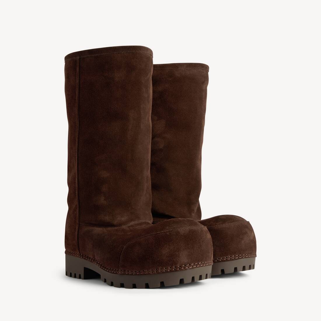 Damas Alaska Fur högsko i ljus kaffe