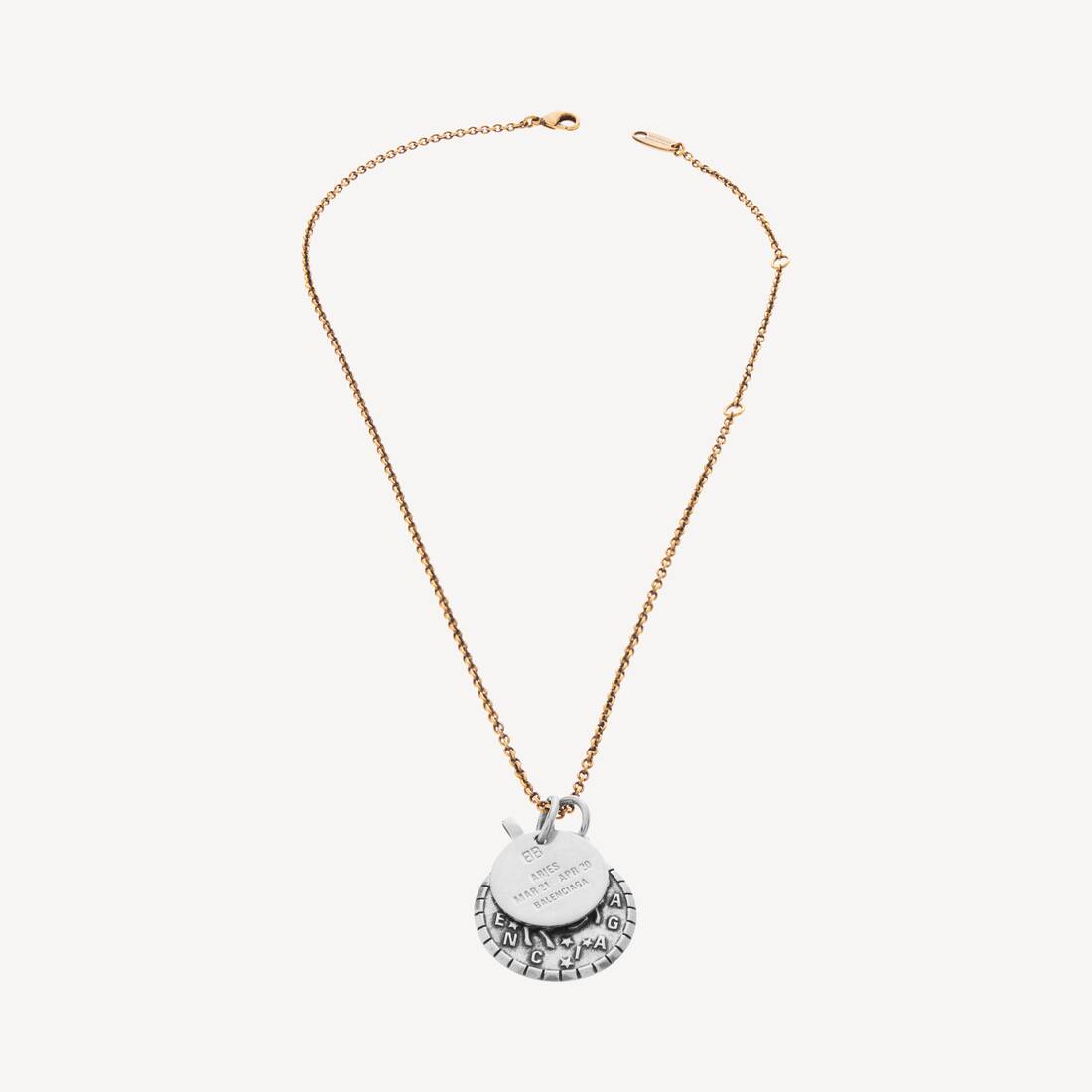 Horoskop Aries halsband i guld/silver