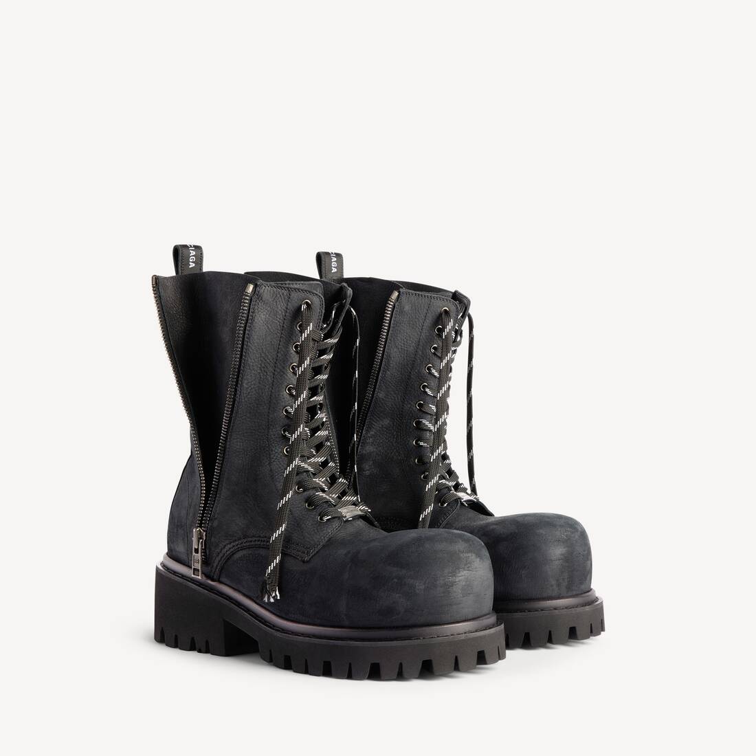 Herrars Stomper Zipped Bootie i svart