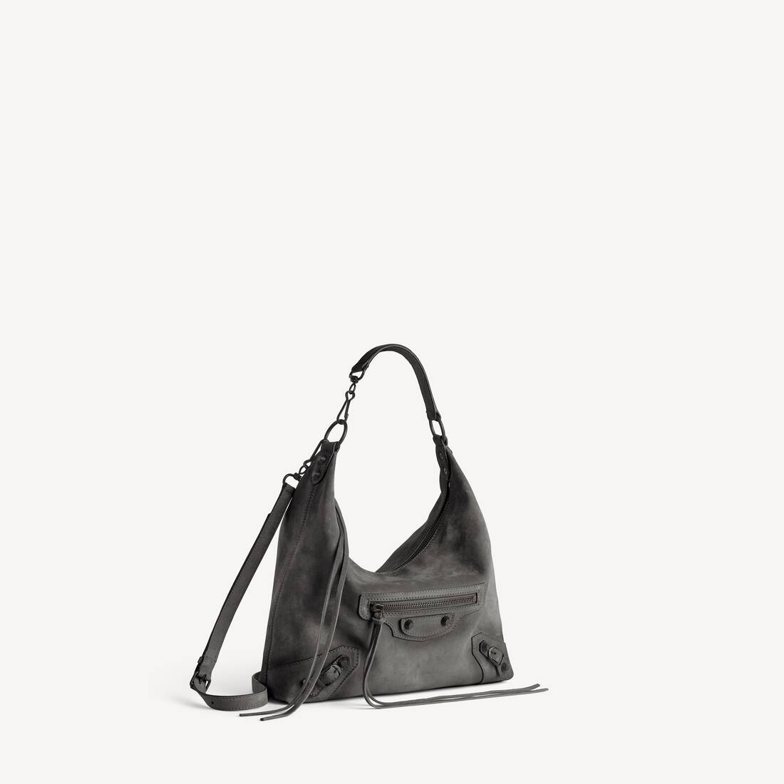 Kvinnors Le City Hobo-väska liten i stormgrå