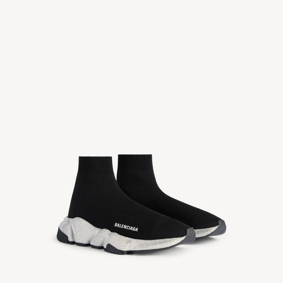 Damas Speed Recycled Knit Sneaker med strass i svart