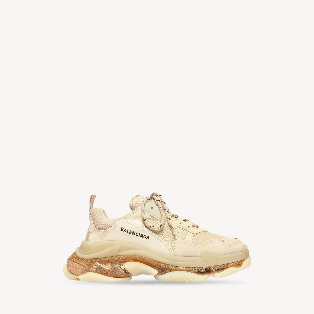 Damas Triple S klar gummisul sko i beige