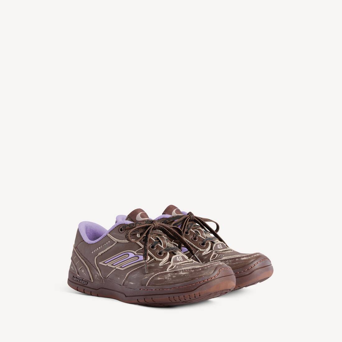 Damas Hamptons Medium Sliten loafer i brunt/lila