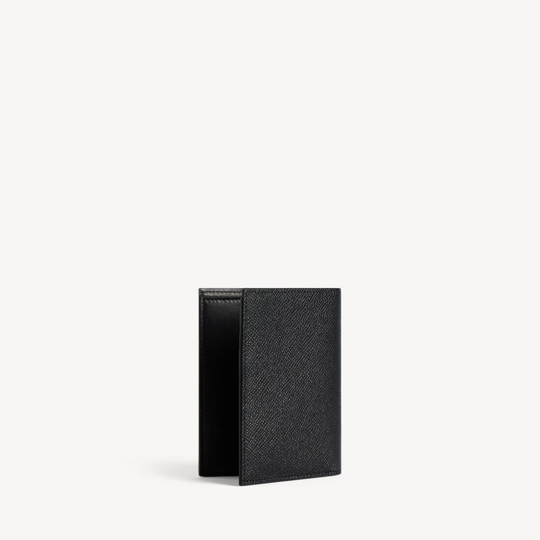 Mans Passbook Vertikal Bifold Plånbok i Svart