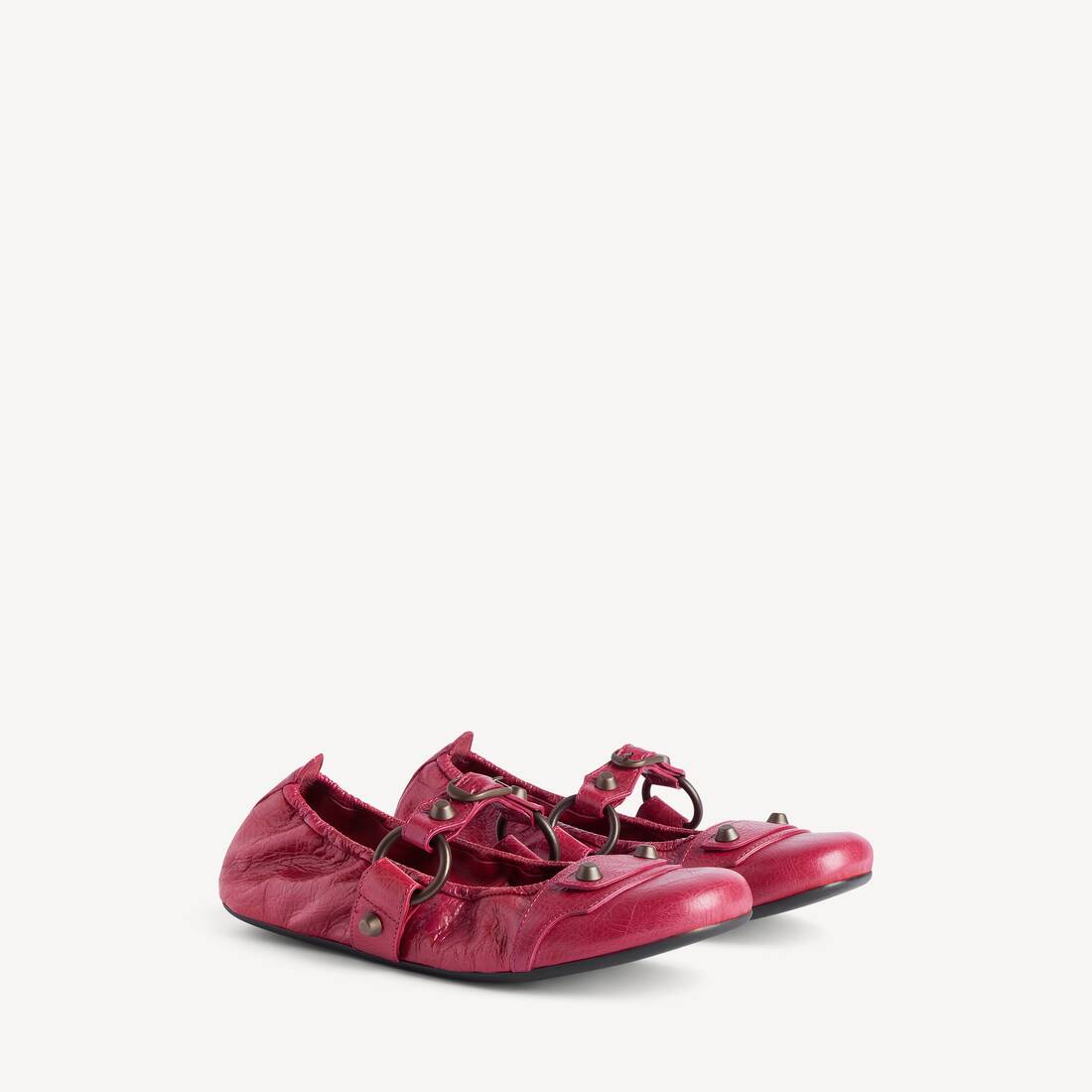 Damas stadsballerina i framboise