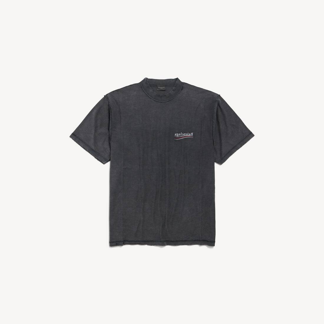 Politisk kampanj Inuti-ut T-shirt Stor stil i släckt svart