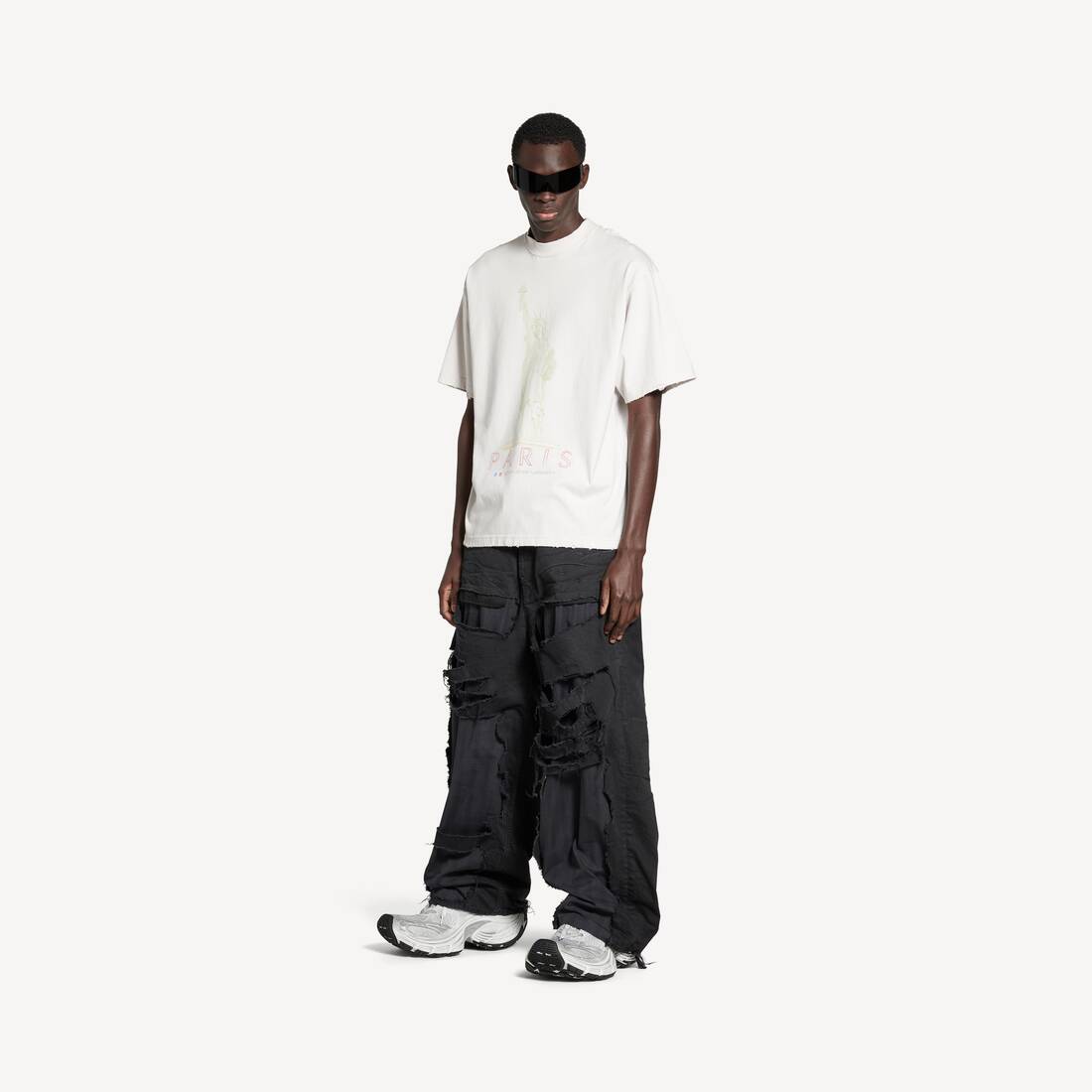 Paris Liberty-T-shirt medium fit i off white