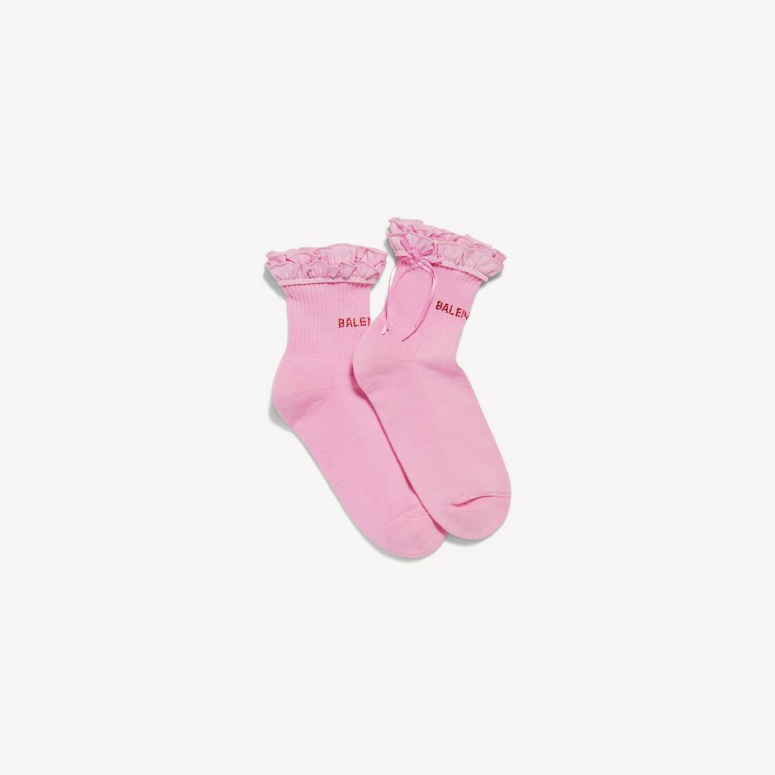 Kvinnors knäppsockor i rosa/röd