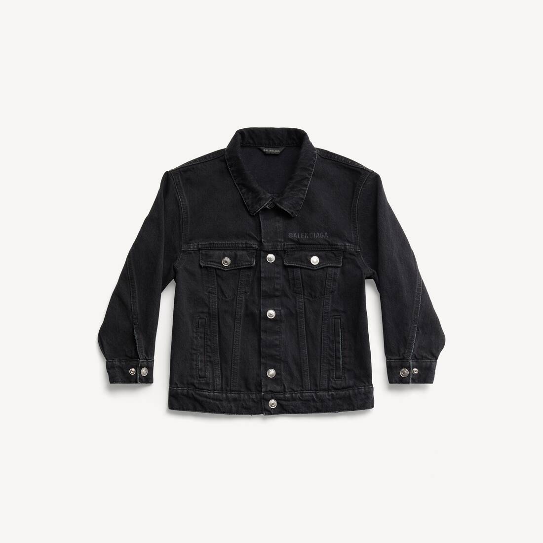 Barn - Balenciaga oversized jacka i svart fadead