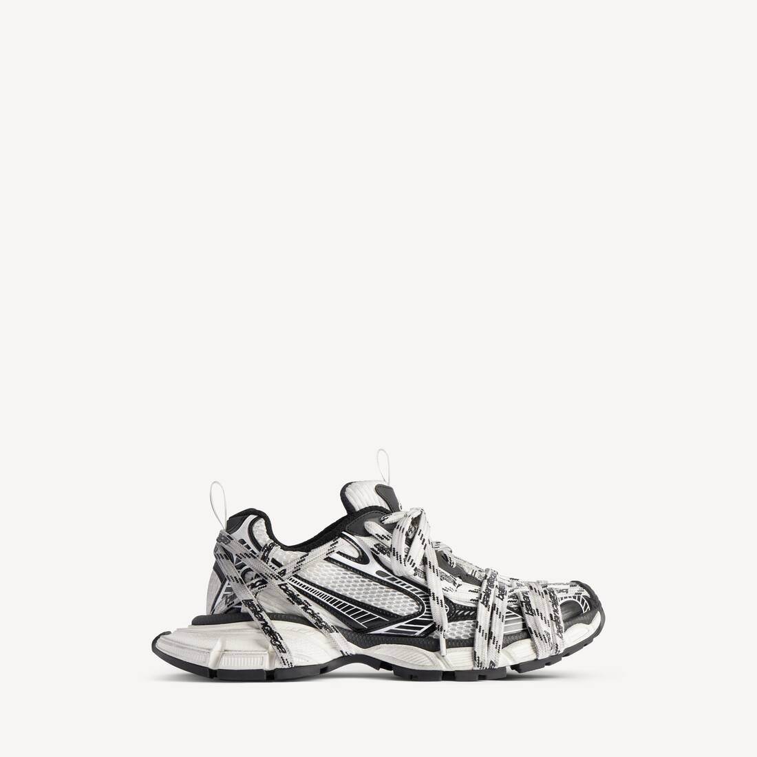 Damas 3xl Extreme Laces Logo-sneaker i vitt/svart
