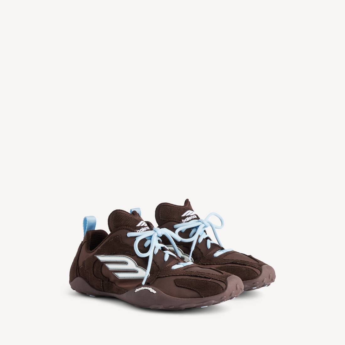 Damas Monday Ultra Sneaker i brunt/vitt/lichtblå/behag