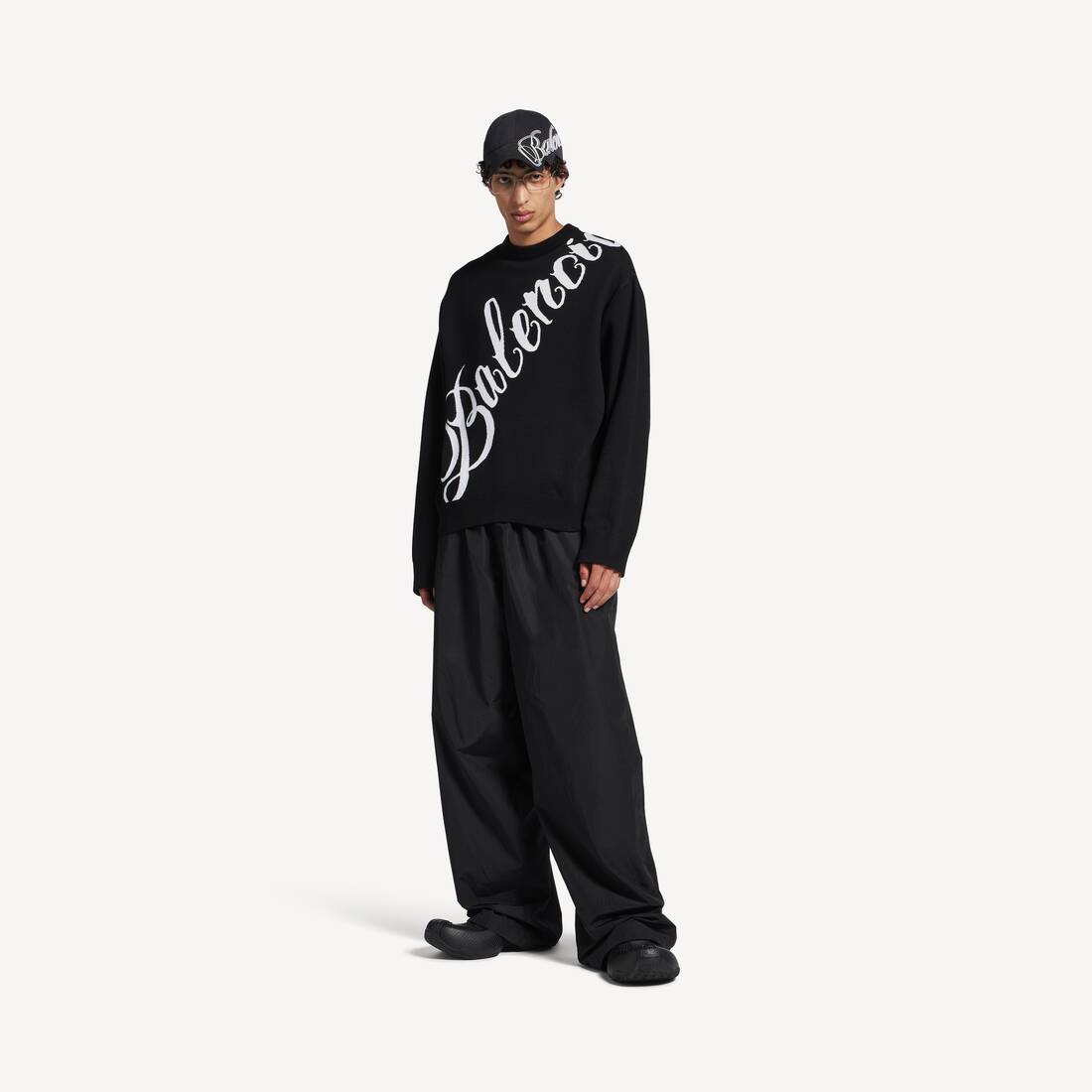 Herrarnas Big B crewneck i svart/vit