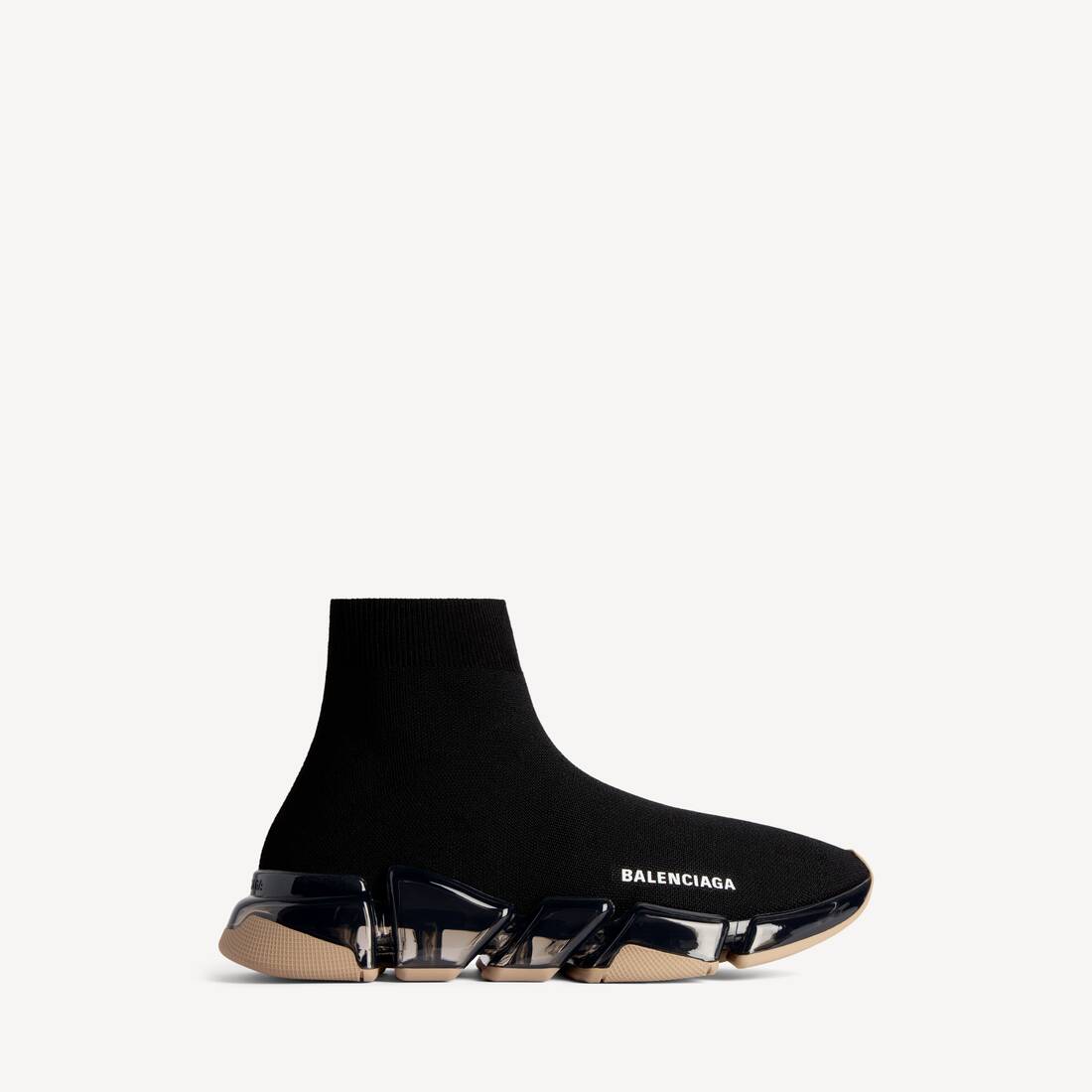 Damas Speed 2.0 Full Clear Sole återvunnen strumpa sko i svart/beige