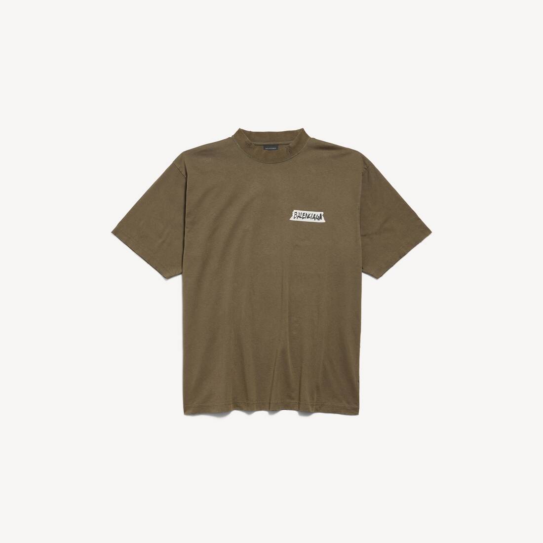 Herrarnas masking tape T-shirt medium fit i khaki